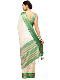 Satrani Women's Poly Silk Woven Saree With Unstitched Blouse Piece