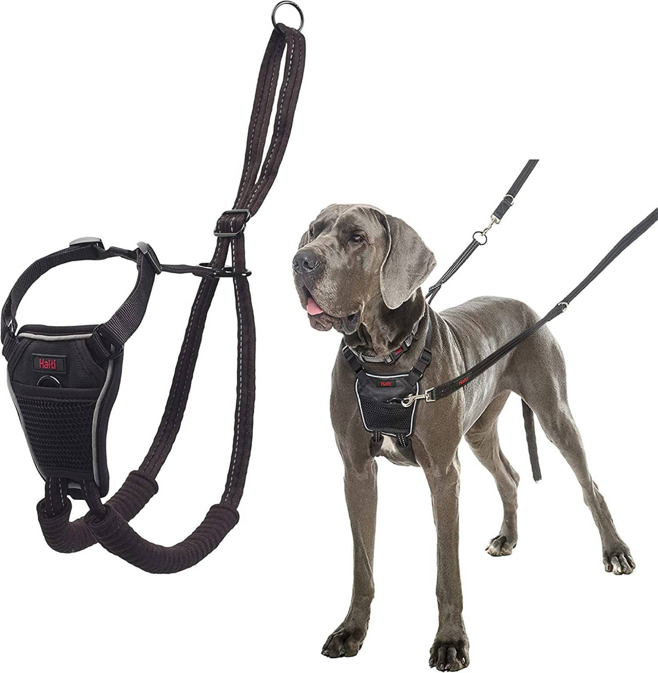 HALTI No Pull Harness - to Stop Your Dog Pulling on The Leash. Adjustable, Lightweight and Easy to Use. Reflective Dog Training Harness for Large Dogs (Size L)