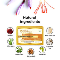 Khadi Organique Natural Herbal Saffron Soap Pack of 5