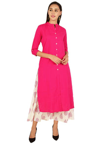 Pistaa's  Women's  Cotton Solid Readymade Salwar Suit Set