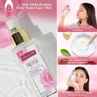 Meglow Pure & Natural Rose Water Spray- 100ml | Hydrating Face Mist | Alcohol & Paraben Free | Natural Toner & Makeup Remover | Tightens Open Pores | For All Skin Types (Men & Women)