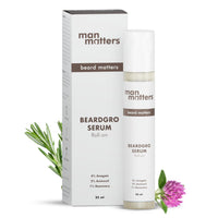Man Matters BeardGro Serum Roll On 25ml | 4% Anagain, 2% Aminexil & 1% Rosemary | For Stronger, Fuller & Thicker Beard | Solves Uneven & Patchy Beard | Lightweight, Fast Absorption