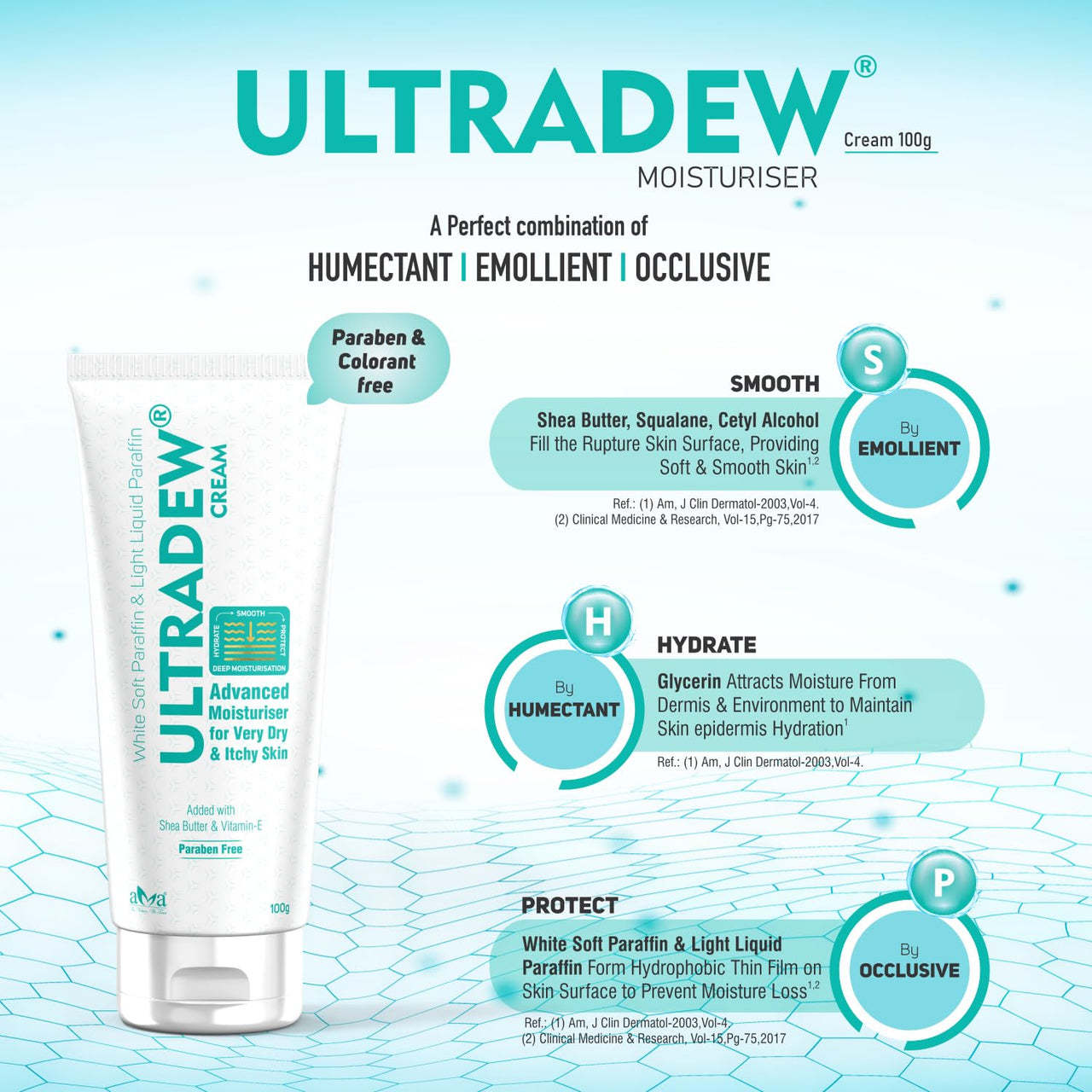Vegetal Ultradew Moisturising Cream for Dry Skin 100gm.