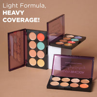 Hilary Rhoda Concealing & Contouring | 8 Shades in Palette | Colour Corrects with High Coverage | Face Palette | Hides Dark Spots & Pigmentation | Buildable Coverage | 12g (Shade-3)