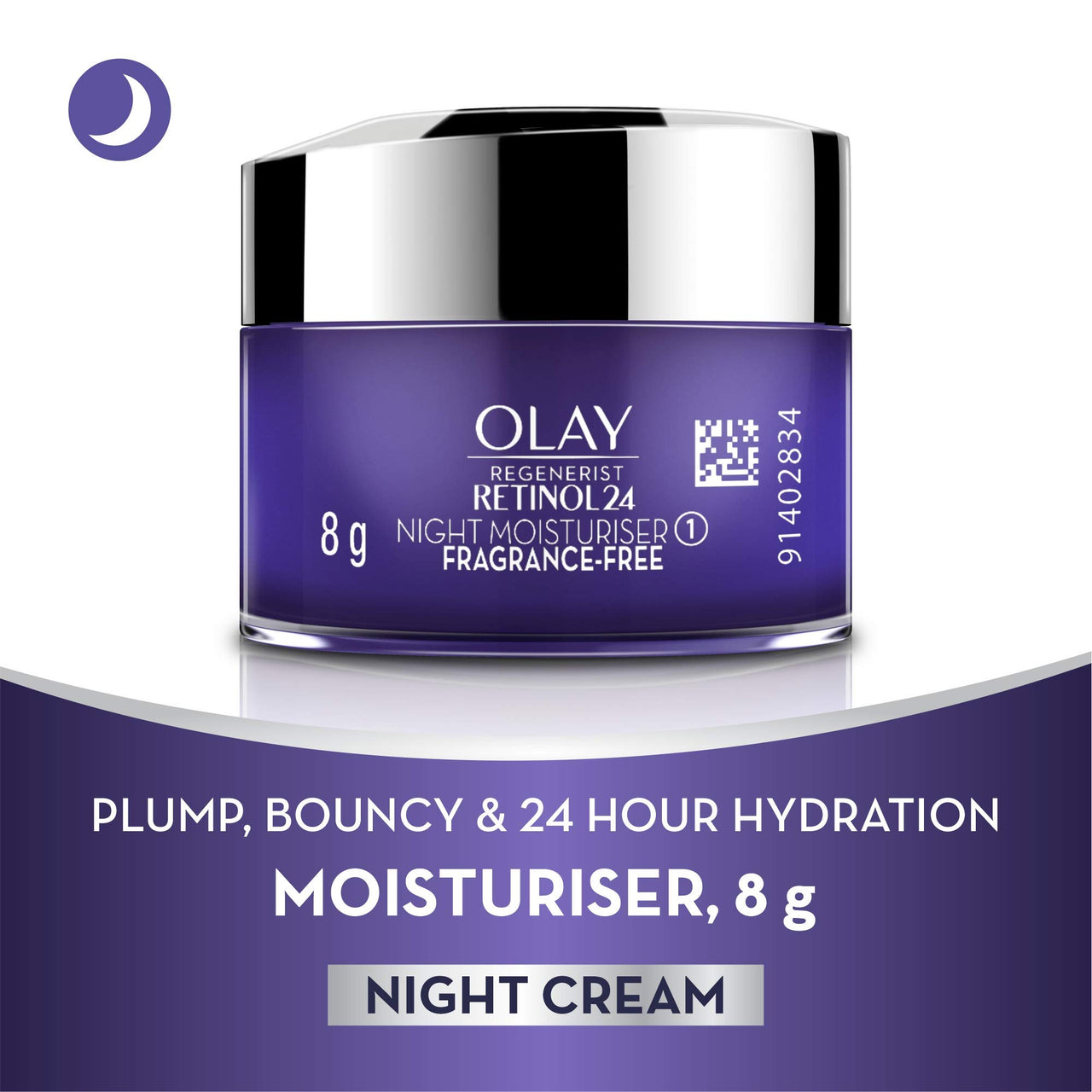 Olay Regenerist Retinol 24 Night Mini Cream l Renews and Resurfaces Skin Overnight l No Redness or Irritation | Fragrance Free l Normal, Oily, Dry and Combination Skin l 8g