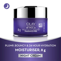 Olay Regenerist Retinol 24 Night Mini Cream l Renews and Resurfaces Skin Overnight l No Redness or Irritation | Fragrance Free l Normal, Oily, Dry and Combination Skin l 8g
