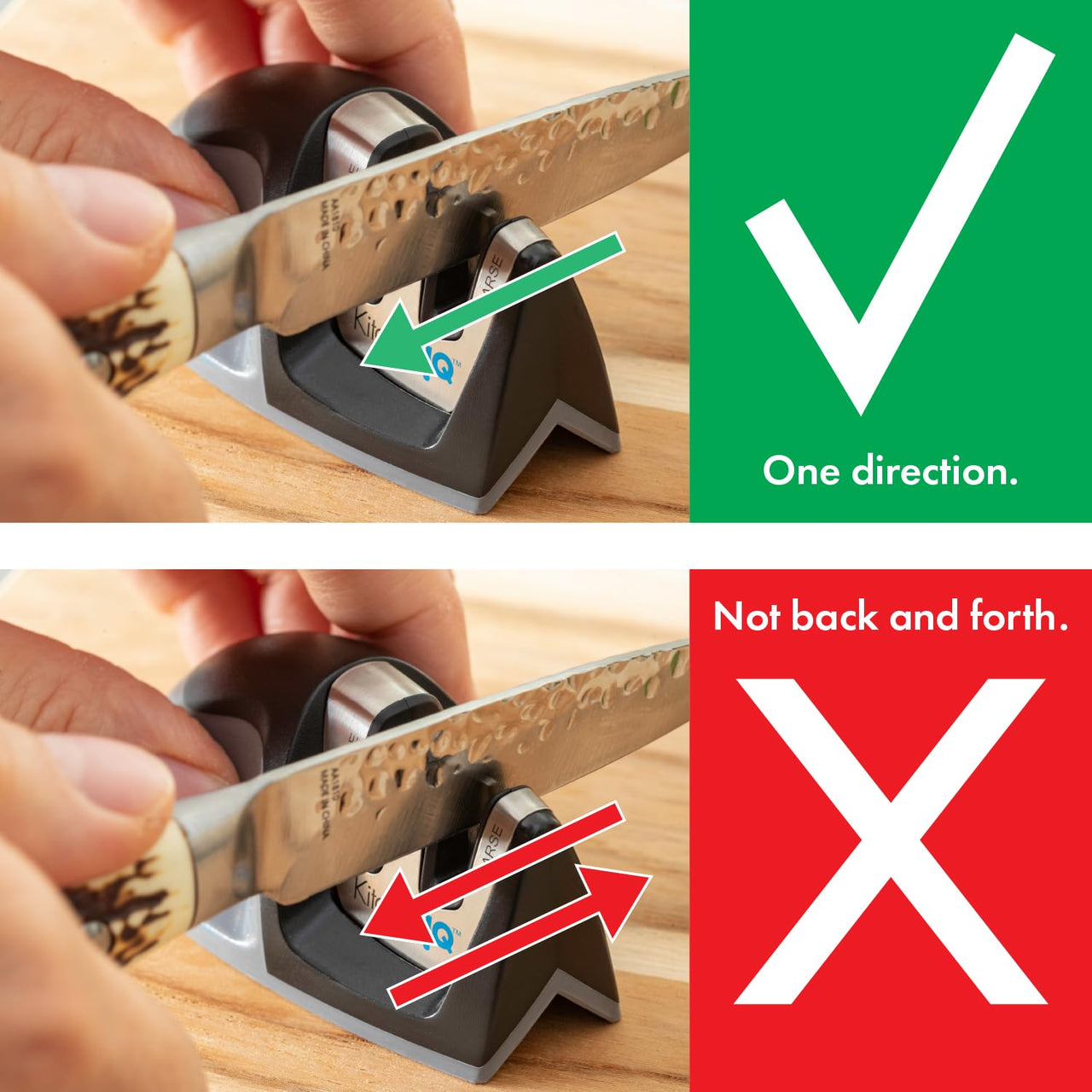 KitchenIQ 51420 | Edge Grip 2-Stage Knife Sharpener | Black  3 Pack | Coarse & Fine Sharpeners | Compact for Easy Storage | Stable Non-Slip Base | Soft Grip Rubber Handle | Straight & Serrated Knives