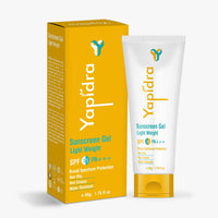 Yapidra Sunscreen Gel SPF 55 PA+++ | Lightweight, Non-Oily & Non-Greasy | Moisturizing, Non-White Casting, Water-Resistant | Broad Spectrum UV Protection | For All Skin Types | 50g