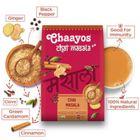 Chaayos Chai Masala - Aromatic Tea Masala Powder with 100% Natural Ingredients - 100g [250 Cups]