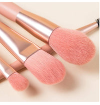 URBANMAC Makeup Brush Set 8PCS Mini With Storage (Ligth_peach)