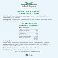 Richard’s Organics Flea and Tick Shampoo for Dogs – 100% All-Natural Actives Kills Fleas, Ticks and Repels Mosquitos – Gentle, Won’t Dry Skin, Great Smelling Essential Oils (12oz bottle),FG00440 12 Ounce