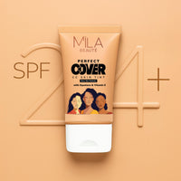 Mila Beauté Perfect Cover Cc Cream With Spf 24+ I Light Makeup With Natural Coverage & Dewy Finish I Skin Tint With Squalene I Hydrate & Brighten Skin | Conceal Dark Spots (25ml, Biscuit Spread)
