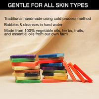 Soulflower Organic Soap Sampler Pack | Men & Women for Brightening, Refreshing, Exfoliating |100% Natural, Handmade, Pure, Vitamin E | Set of 10 (30g Each)