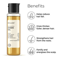 Brillare Onion Hair Oil with the Goodness of Cedar Wood & Sunflower Oil Helps in Hair Fall Control, 100% Natural Hair Oil With Refreshing Fragrance, 100ml