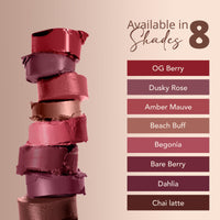 Carlton London Creamy Matte Stick Lipsticks Smudge-Proof Gift Set | Enriched with Vitamin E, Castor oil | Long Lasting | Highly Pigmented, Gifts for woman & girl | Upto 8Hrs - 8X1.7g