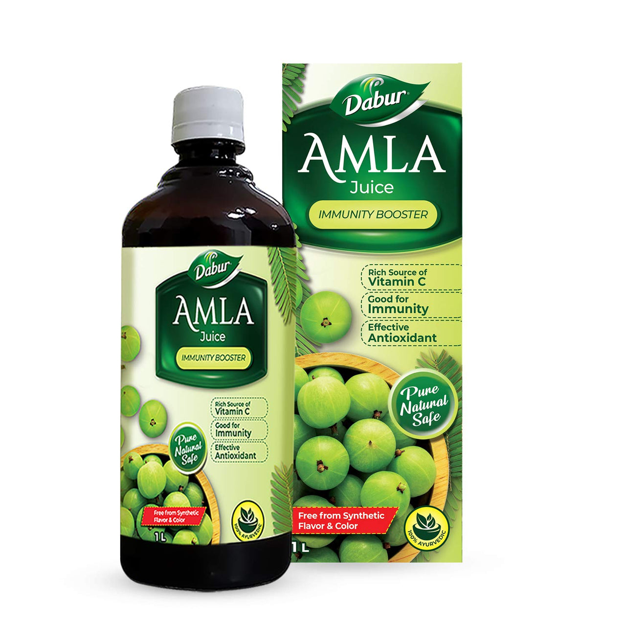 Dabur Amla Juice -1L | Rich Source of Vitamin C | Effective Antioxidants for Immunity boosting | Pure, Natural and 100% Ayurvedic Juice
