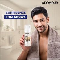 ADOMOUR Hair & Scalp Concealer Cream, 50ml | Covers Grey Roots & Bald Spots Instantly | Sweat Resistant & Stain Proof 24 Hour Formula | Professional & Natural Looking Hair Coverage | For Men & Women