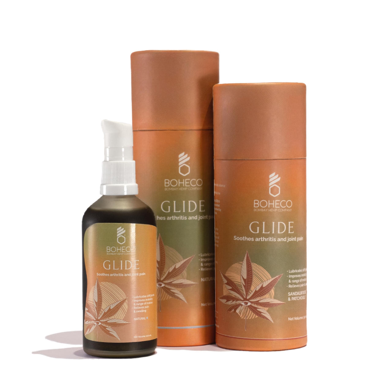 BOHECO GLIDE Joint Pain Relief Oil | For Knee Pain Relief & Swelling | Hemp Pain Relief Massage oil | Enriched with Hemp Extract & Hemp Seed Oil - 50ml