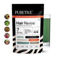 Puretive Hair Revive | Plant Based Biotin Powder | Promotes Healthy Hair and Fights Hair Fall | Promotes Hair Growth - 100% PURE, Non-GMO, Vegan | Superfood for Everday use | Just Mix & Sip | 100gms