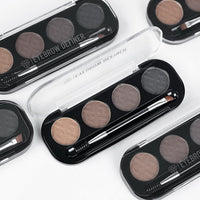 PAC Eyebrow Definer Palette (4 colors) | Comes with 2-in-1 Angled & Spoolie Brush | Fine Buildable Powder Formula | Long Wearing & Blendable Shades | 4G