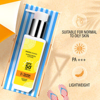 FACES CANADA Sunscreen Lotion, 100ml | SPF 50 PA+++ | Protects From UVA & UVB Rays | 1% Hyaluronic Acid & Vitamin C | Lightweight | No White Cast | Natural Radiant Glow| No Alcohol | No Parabens