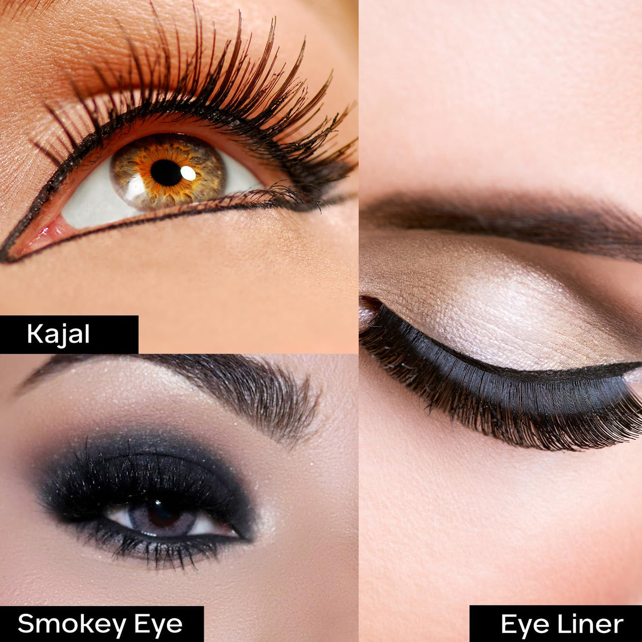 FACESCANADA Ultime Pro Intense Gel Kajal With Smudger & Sharpener - Black,1.2 G|24 Hr Long Stay|Waterproof & Smudgeproof|One Swipe Smooth Application|3-In-1 Kajal,Eyeliner,Smokey Eyeshadow,Matte