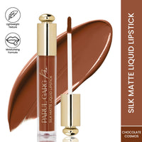 Parul Garg Beauty Silk Matte Liquid Lipstick | Long-Lasting & Smudge-Proof | Soft Matte Finish | Vegan & Clean Beauty | Hydrates with Shea Butter & Vitamin E | Shade: Chocolate Cosmos 03 - Deep Brown, 3ml