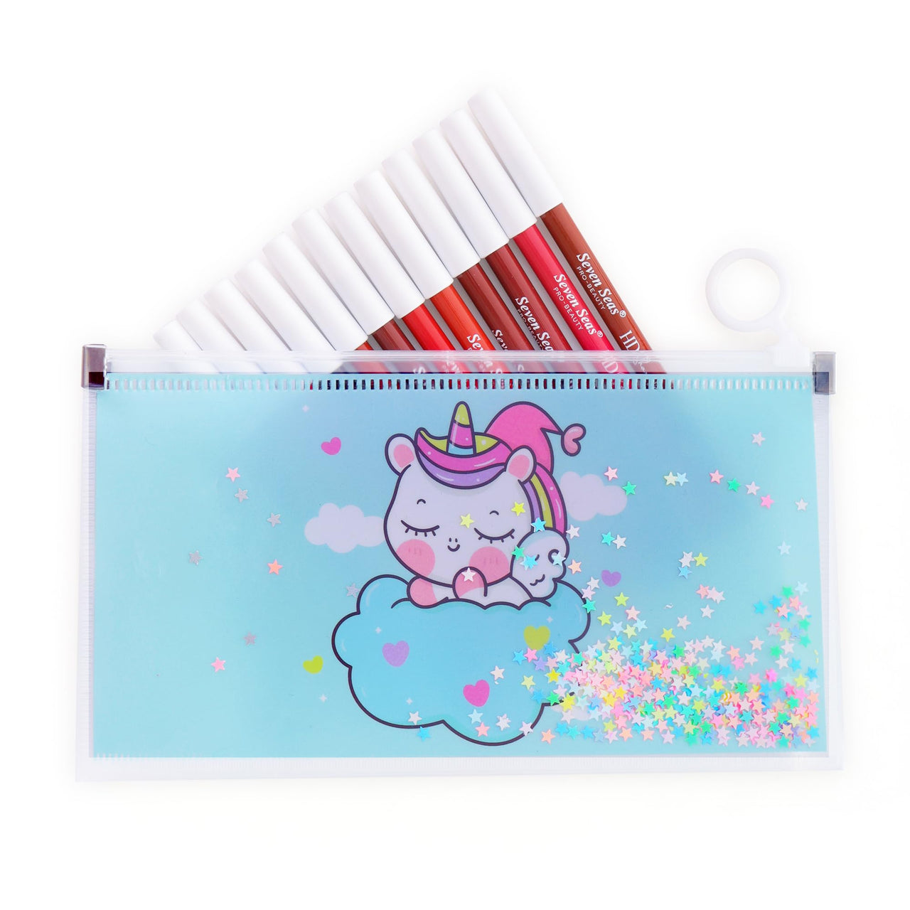 Seven Seas HD Sharp Line Lip Liner | Matte Lip Liner | Transfer-proof | Long Lasting | Highly Pigmented (Pack Of 12)