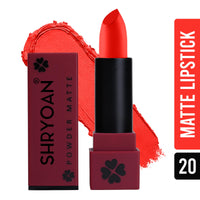Shryoan Powder Matte Lipstick with Moisturizing and Hydrating Formula | For Every Day Use (3.2g) (Shade-20, Shade-20)