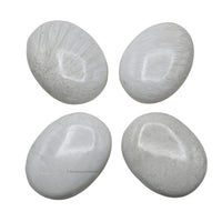 Scolecite Large Palm Stone - Pocket Massage Worry Stone for Natural Body Chakra Balancing, Reiki Healing and Crystal Grid Scolecite - Large