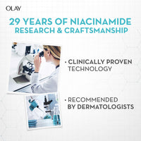 Olay Face Serum | Clear and Even Skin | Fights Dullness and Provides Radiant Glow| Normal, Oily, Dry, Combination Skin | Paraben and Sulphate Free (30ml, Niacinamide)