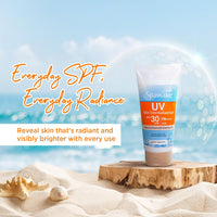 Spawake Sunscreen UV Tone Radiant Gel | SPF 30 PA+++ | Tinted & Non Greasy | Even Tone | For All Skin Tones | 45g