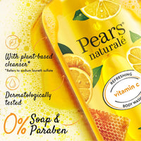 Pears Naturale Refreshing Vitamin C Body Wash with Natural Yuzu Lemon, Vitamin C & Honey Extract | for Refreshed & Radiant Skin| 750 ml (Pack of 2)