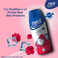 Nycil Germ Expert Cool Gulabjal Prickly Heat and Cooling Powder - 400 g | Get Relief from Skin Problems