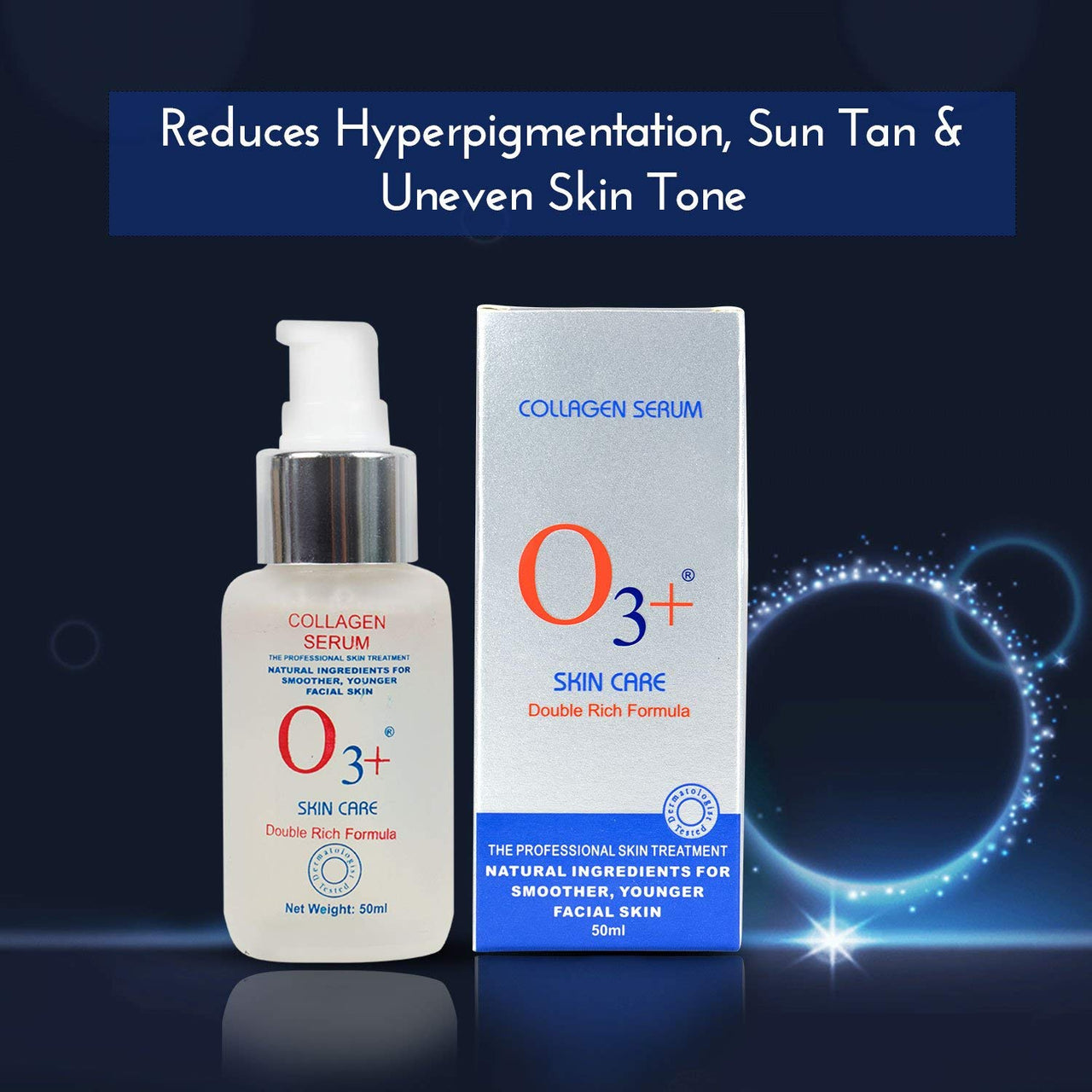 O3+ Collagen Serum To Brighten, Lighten, Tighten, Hydrate and Moisturise Skin and Instantly Smoothen Fine Lines and Wrinkles (50ml)