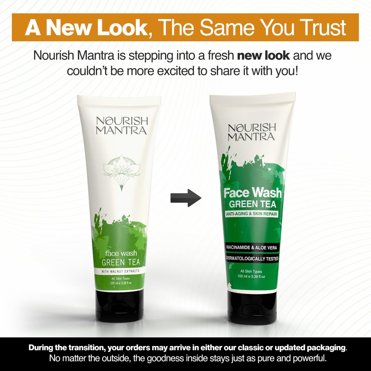 Nourish Mantra Green Tea Tatva Face Wash | With Green Tea, Walnut Powder & Niacinamide| For All Skin Types | 2-in-1 Exfoliator & Face Cleanser | Paraben & SLSSLES Free - 100 ml