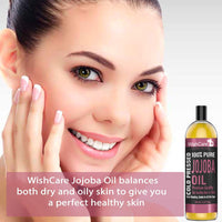 WishCare Pure Cold Pressed Natural Unrefined Jojoba Oil - Moisturizer For Skin, Hair and Nails, 100 ml (Pack of 2)