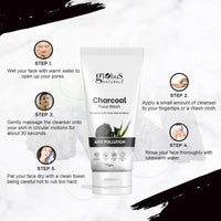 Globus Naturals Anti Pollution Charcoal Face Wash, Enriched with Tea Tree Oil, For Oily & Acne Prone Skin, 75 gm
