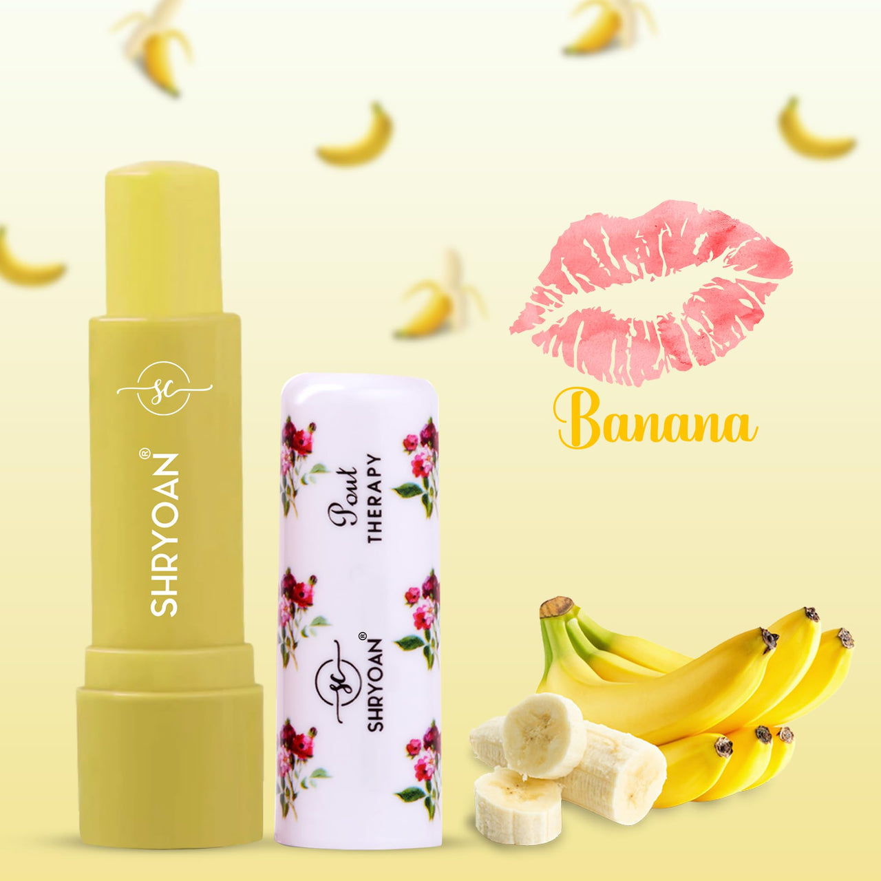 Shryoan Pout Therapy Fruity Lip Balm | Tinted Lip Balm for Nourishing & Hydrating Lips with Natural Fruit Extracts | For Smooth and Moisturized Lips | (Pack of 4) (3.2gX4Pcs)