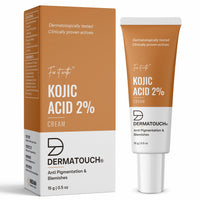 DERMATOUCH Kojic Acid 2% Cream | Non-greasy | For Pigmentation, Blemishes and Dark Spots reduction - 15G