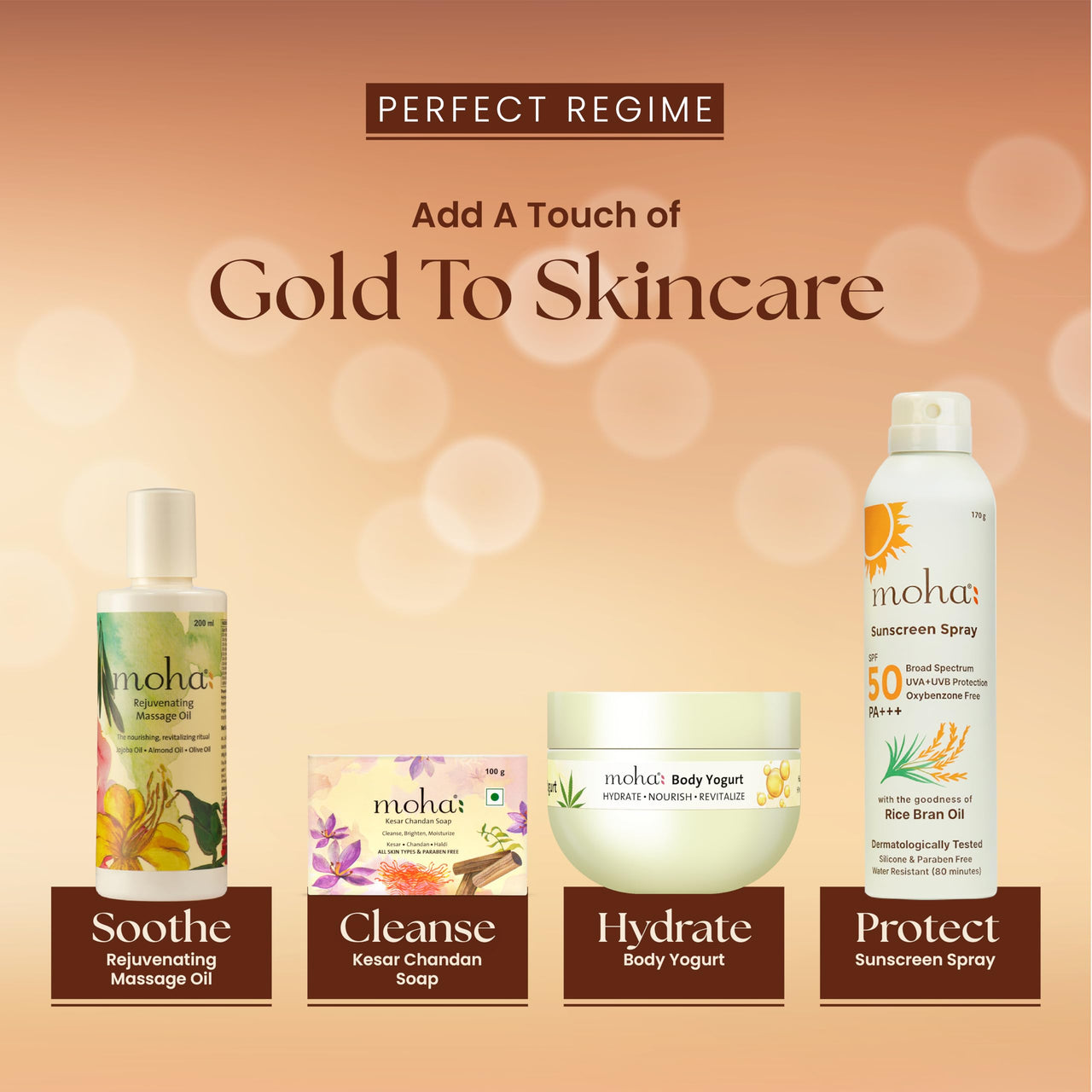 Moha: Kesar Chandan Soap | Grade 1 | 100g X 3 = 300gm