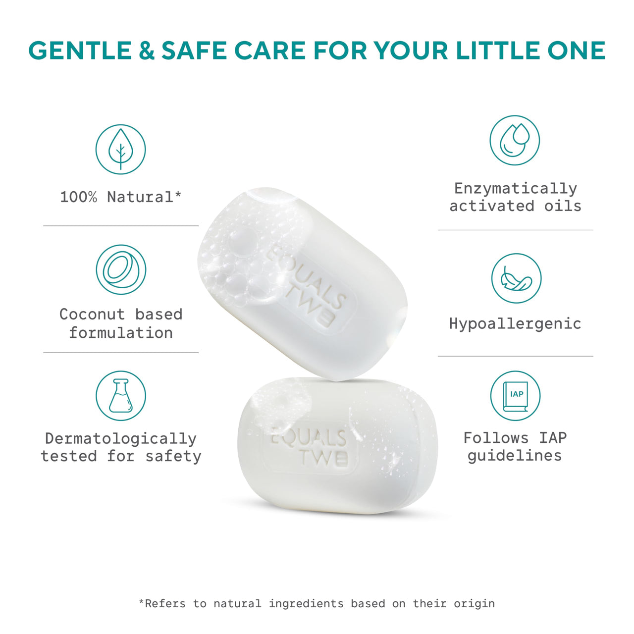 EQUALSTWO Baby Cleansing Bar + Baby Moisturizer 200ml (Pack Of 2)