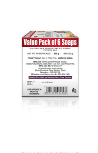 Santoor Sandal & Almond Milk Soap, 150g (Pack Of 6) & Aloe Fresh Soap With Aloe Vera & Lime, 125g (Pack Of 5)