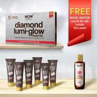 WOW Skin Science Diamond Facial Kit For Polished Skin | Made With Activated Naturals | Salon Like Facial At Home | For Radiant Skin | 85ml