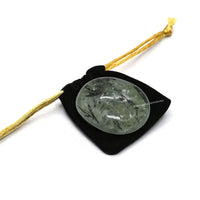 Prehnite Epidote Palm Stone - Pocket Massage Worry Stone for Natural Body Chakra Balancing, Reiki Healing and Crystal Grid Prehnite