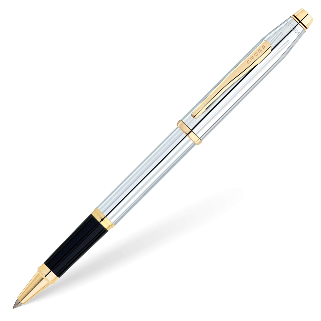 Cross Century II Refillable Gel Ink Rollerball Pen, Medium Rollerball, Includes Luxury Gift Box - Medalist Chrome