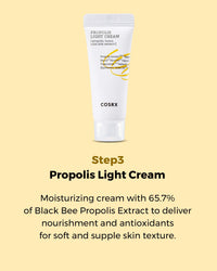 COSRX Honey Glow Kit | Facial Toner, Serum, Cream with Propolis Extract | Deep Moisture, Hydration, Nourishment | Travel Size Set, Gift Set, Korean Skincare, Not Tested on Animals