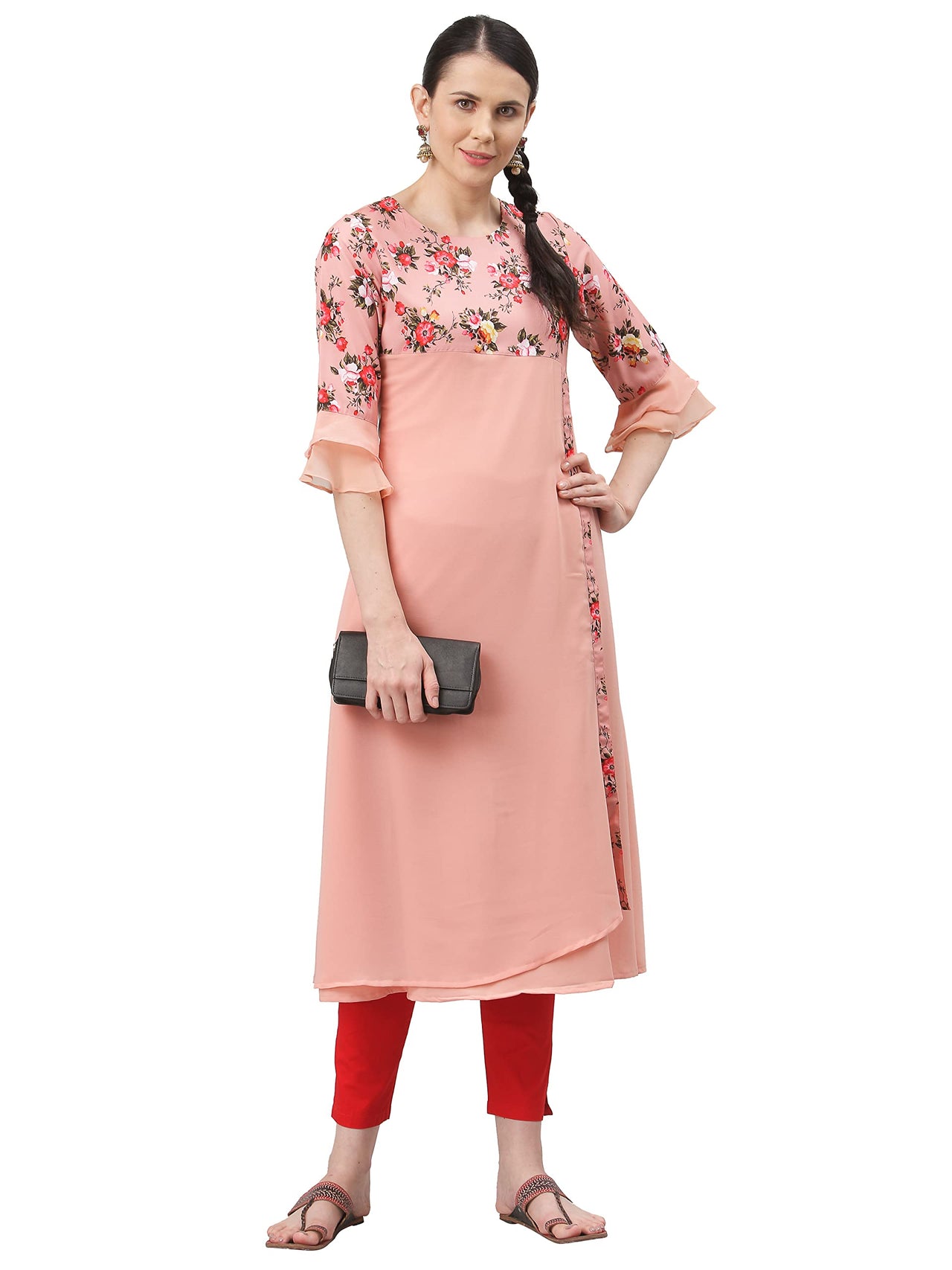 ALC Creation Women's  Crepe A-line Kurta
