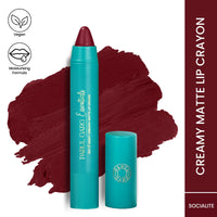 Parul Garg Beauty Creamy Matte Lip Crayon | Soft Matte & Hydrating Formula with Almond Oil & Vitamin E | Rich Pigment & Comfortable Wear | 100% Vegan (Socialite 67)
