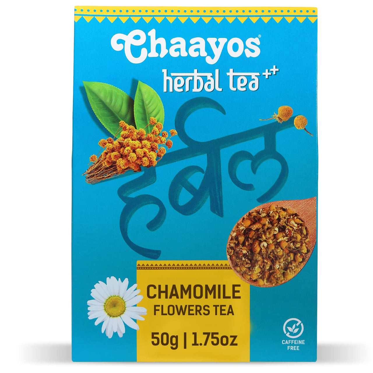 Chaayos Chamomile Herbal Tea - 50 GM | Herbal Tea | Chamomile Flower Tea | Natural Chamomile Flowers | Detox Tea | Tea